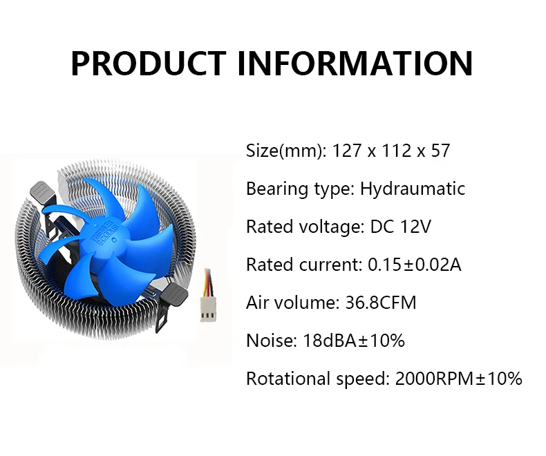 CPU Fan Hydraumatic bearing  For Desktop   -90mm lower noise