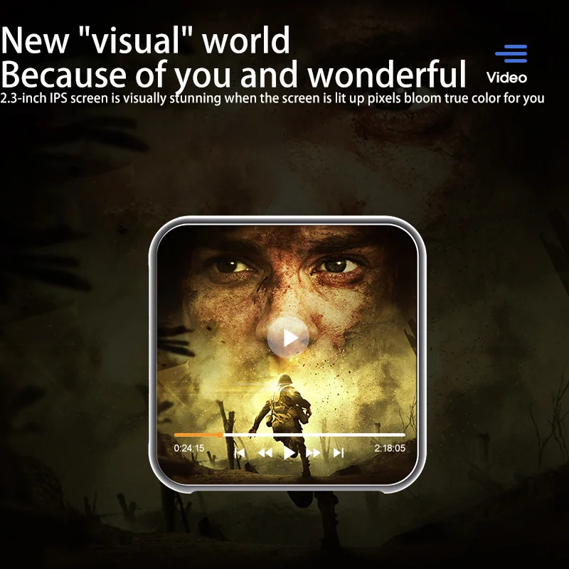 Hot Sell Mini Hifi Lossless Audio Video Digital Wireless Portable  Mp3 Player Mp3  Speaker Mp4 Music Player