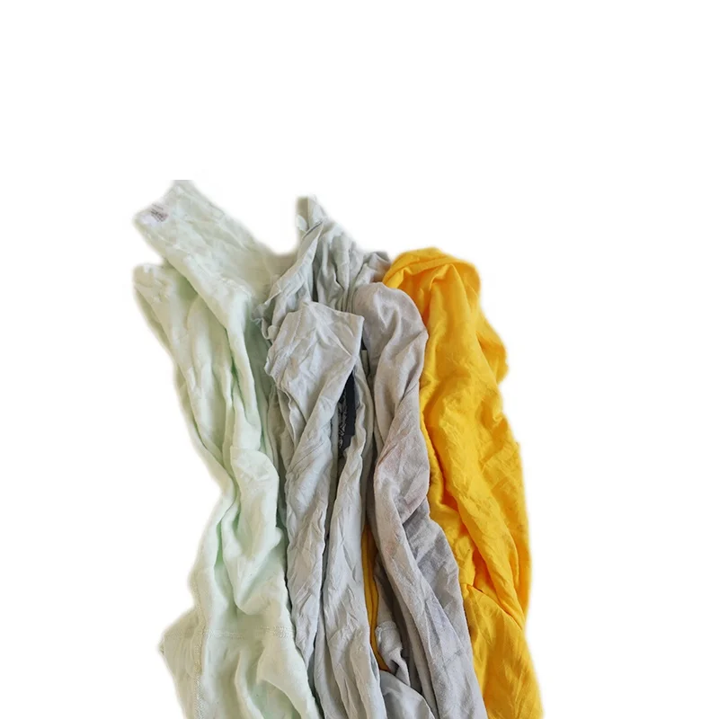Light color absorb water clean cloth 5kg rags by used t shirt cut pieces