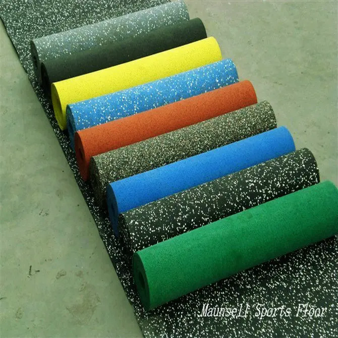 Gym Rubber Floor with EPDM rubber granules for Indoor and Outdoor Used