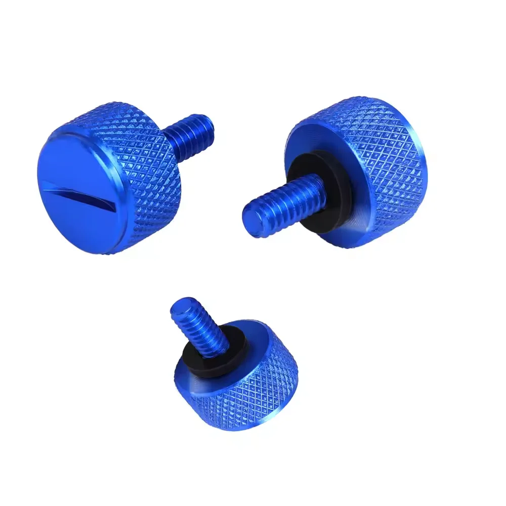 Custom CNC PC Thumb Screws Knurled Thumb Screws Rear Seat Bolt 1/4-20  motorcycle accessories quick removal seat cushion screws
