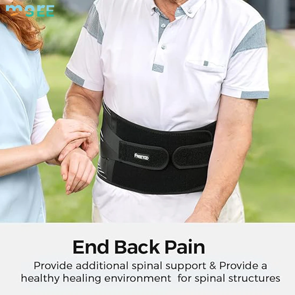 SeeMore Selection Lower Back Pain Relief with 6 Stays Back Support pain Relief Back Braces