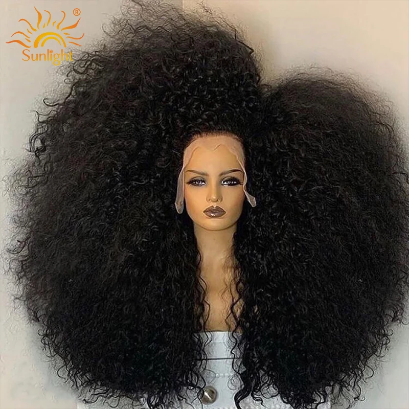 Wholesale Raw Virgin Brazilian Hair Afro Kinky Curly Natura 13x4 Hd Lace Front Wig Closure Cuticle Aligned Human Hair Wigs