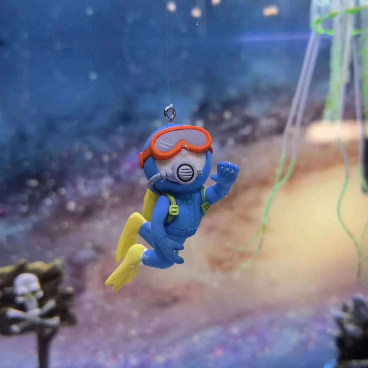 Pvc Fish Tank Wholesale Diver Fish Tank Decoration Accessories Ornaments Floating Aquarium Decoration