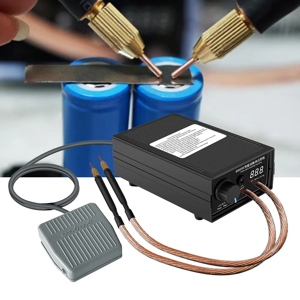 8000W Mini Spot Welder Kit DIY 18650 Battery Pack Welding Tools Portable Spot welding Machine Pen for 0.1/0.3mm Nickel