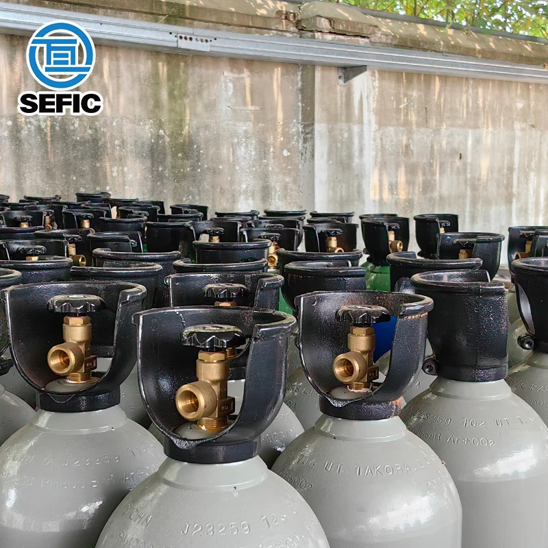 SEFIC DOT3AA 40CF 7.8L 178mm 2265psi Seamless Empty Industrial Argon Gas Cylinder
