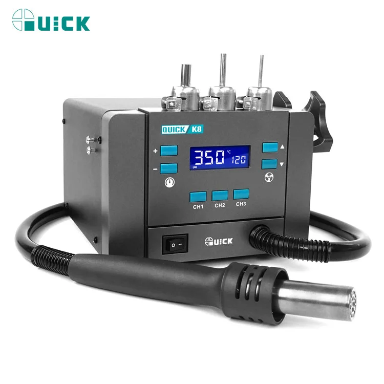 New Quick K8 Lead-free Soldering Station  For Repair Mobile Phone IC Chips Welding Station Hot Air Gun Station