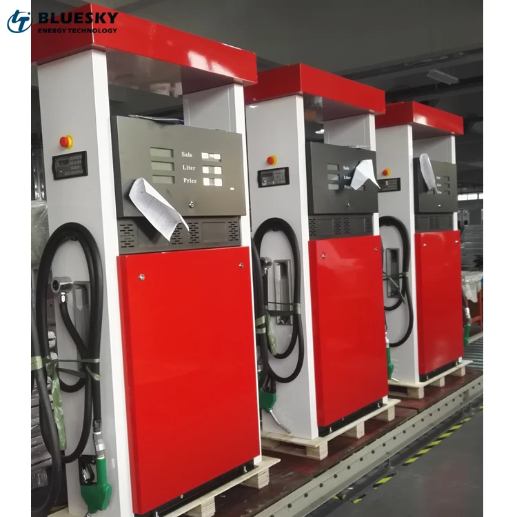 High Quality Refueling Equipment 2 Nozzles Pump Bluesky Mini Fuel Dispenser mobile fill station