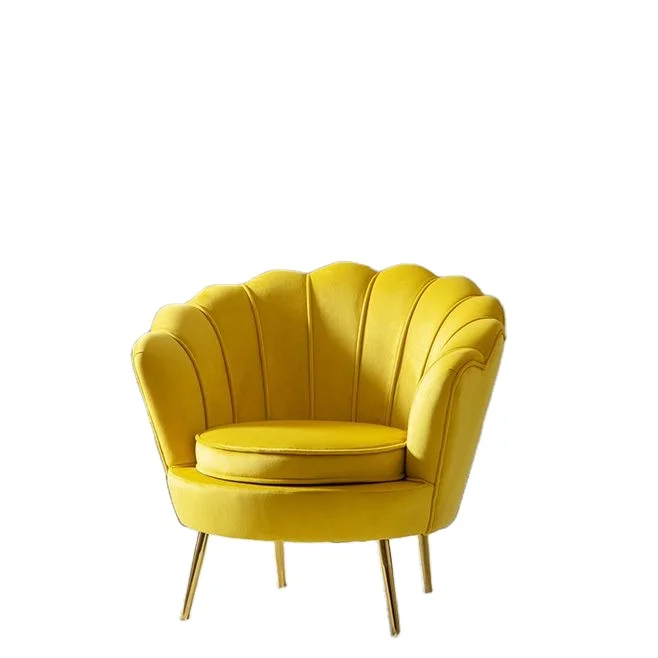 Круглый Бархатный зеленый стул для отдыха с цветочным узором и золотистыми металлическими ножками стула