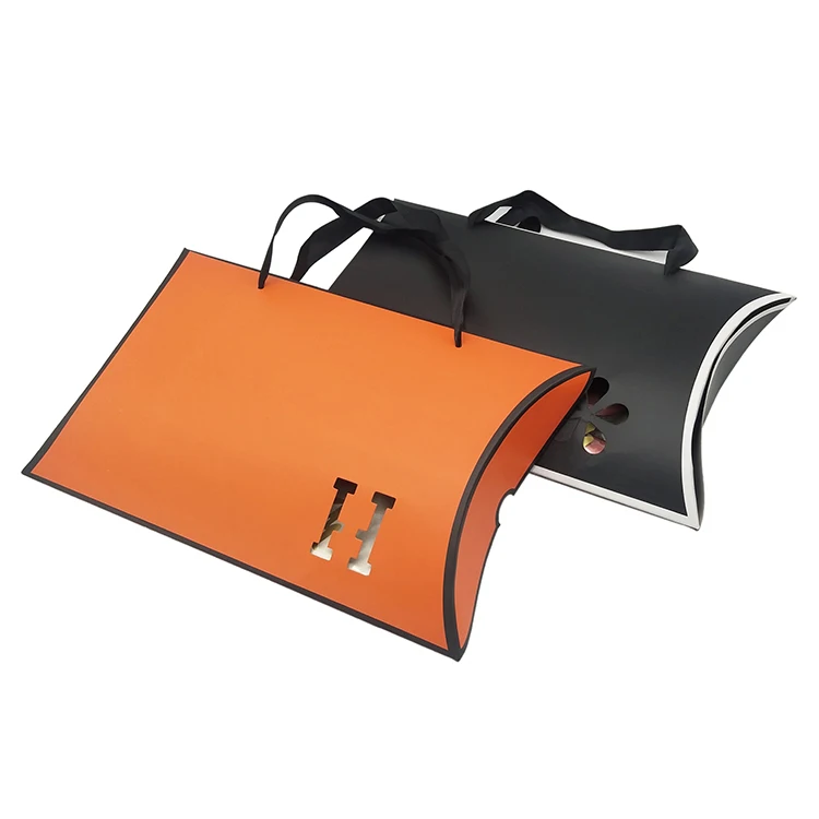 Wholesale cheap custom logo big large paper packaging pillow hair gift boxes for silk scarf