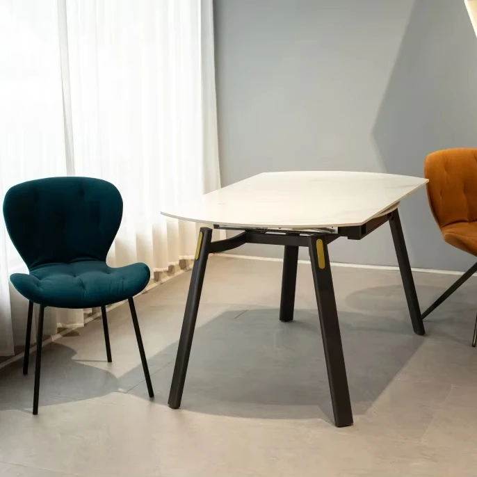 Classic Modern Dinner Kitchen Table Chairs Guest Office Hotel Room Furniture Set