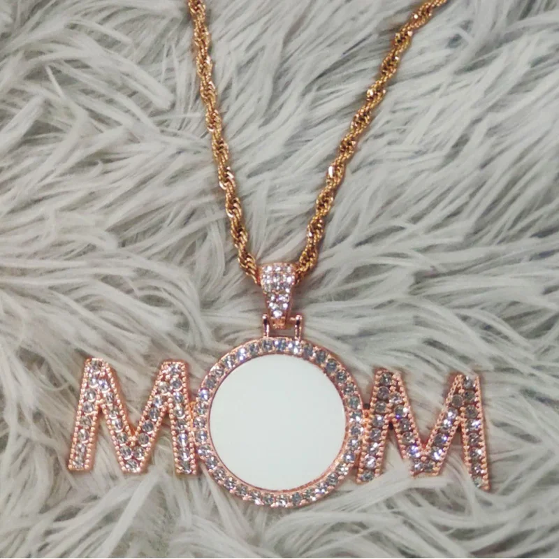 RubySub New Mom Necklace Mom Pendant Necklace Custom Sublimation Jewelry Necklace