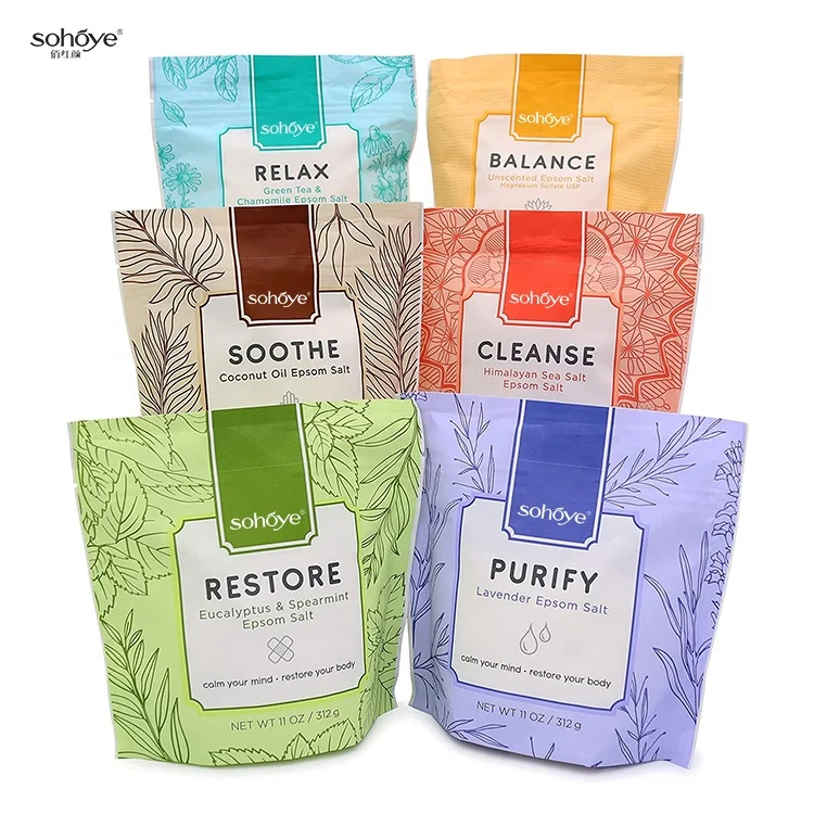 Hot sell Body Scrub Jasmine Floral Scented Bath Spa Bubbling White Colored Soak SaltCrystals Body Scrub