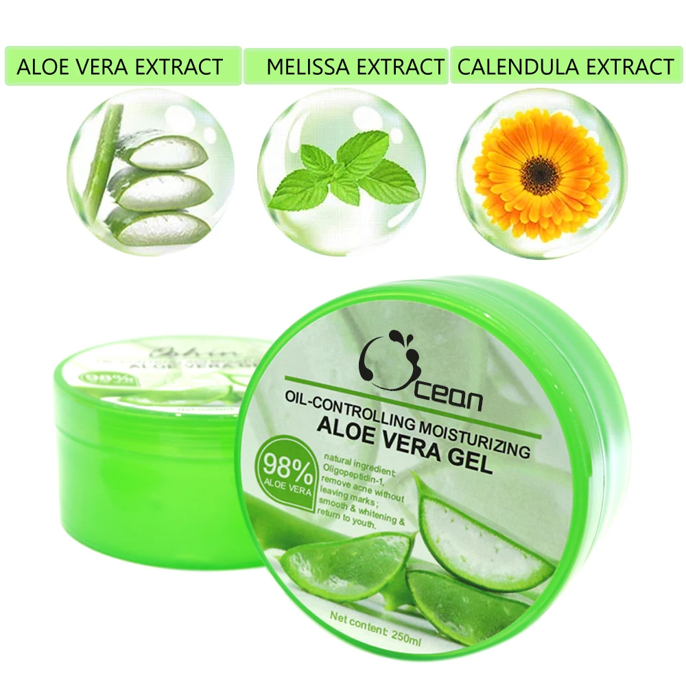 Private Label Extract Skin care Aloe Vera Lightening Moisturizing Soothing 100% Pure Natural Organic face serum Aloe Vera Gel