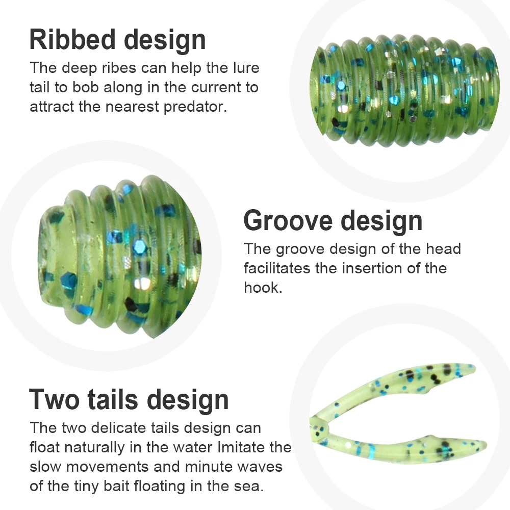 Spinpoler Ajing Soft Bait Fishing Lure 36mm Roch Fish Silicone small rubber fish lure Plastic Baits Worm Shad Fishing suppler