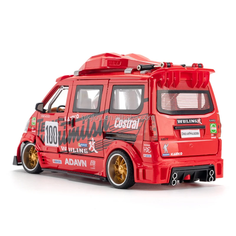 Pull Back Diecast Model Car 1/24 Modified Van Jdm Track Mini Car Model Simulation Cars Toys Model