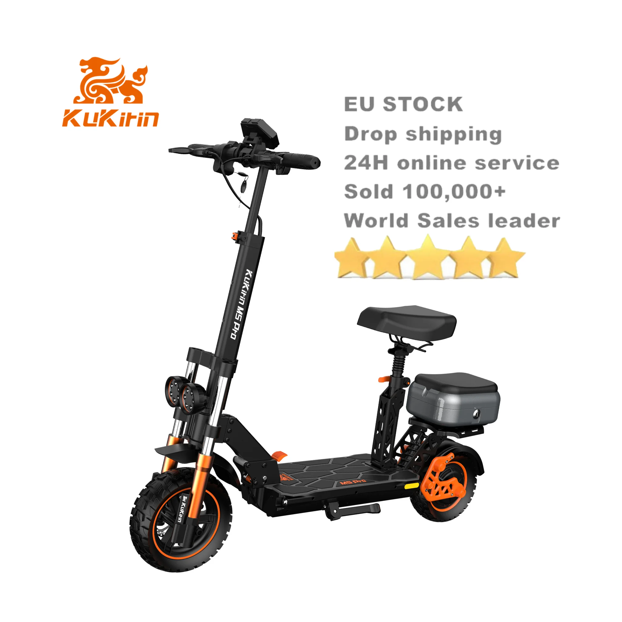 (SOLD OUT) 2024 new EU warehouse KuKirin M5 PRO 1200W 48v 20ah lithium battery two wheel electric scooter Germany