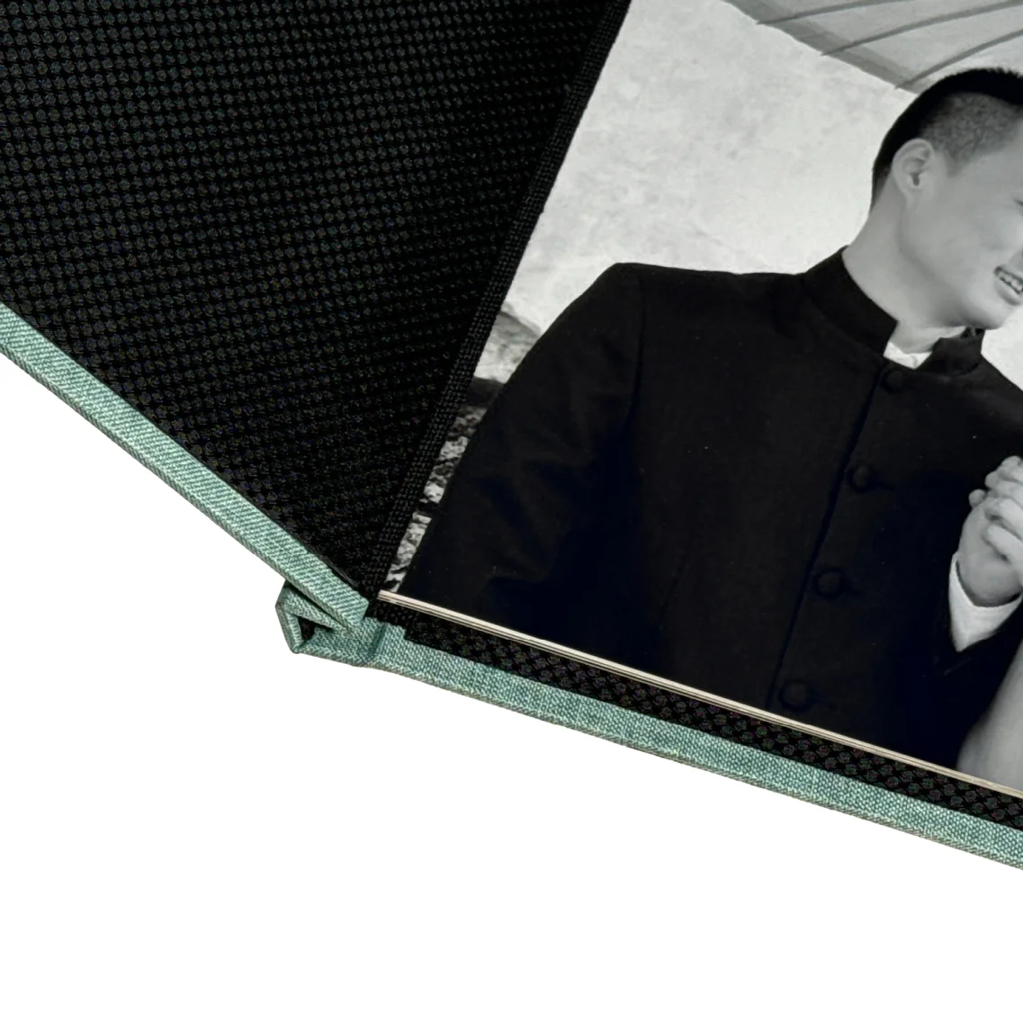 wedding leather linen photo album clamp book cover for photographer