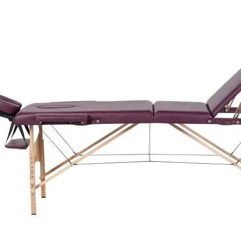 Wooden massage table  massage equipment 3 section Portable massage bed