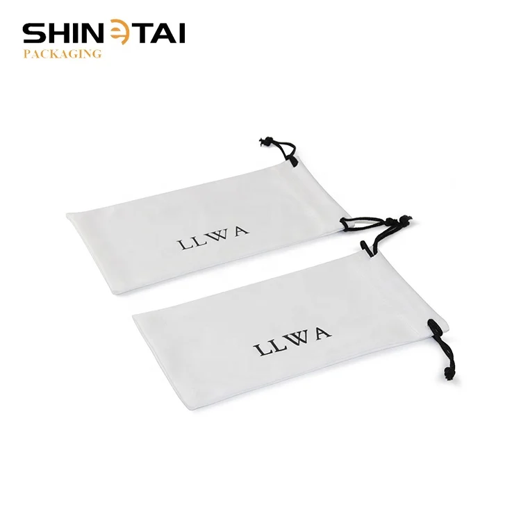 Shinetai 100% Polyester Microfiber Sunglasses Soft Pouch Glasses Drawstring Bag