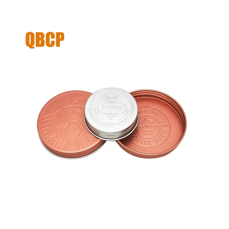 Алюминиевая винтовая крышка с тиснением и вкладышем логотипа клиента