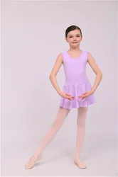 Cotton supplex fabric baby kids tutu  with Skirt ballet leotards dance girl ballet dance class wear