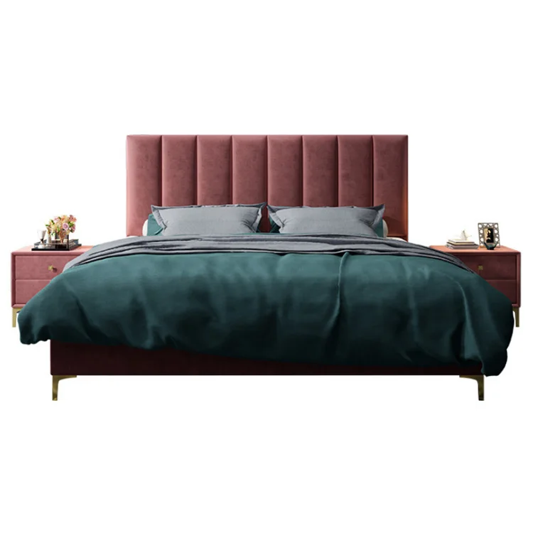 AIDI бесплатный образец, роскошный простой в сборке пружинный матрас, основание из цельной древесины, поддержка наклона, мягкая платформа, двойная кровать