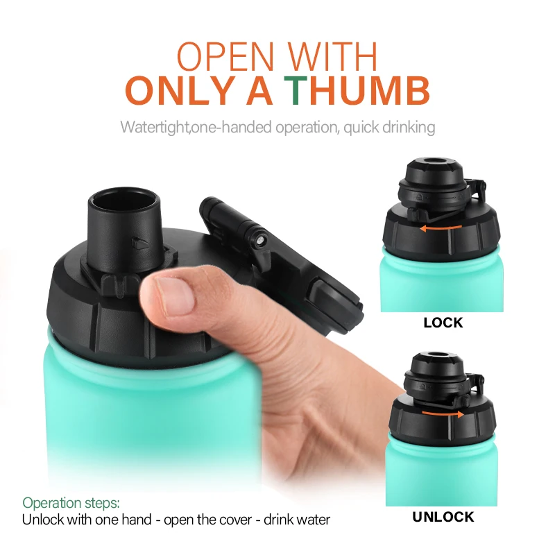 Custom Logo Stainless Steel Double Wall 34oz Metal Gym Fitness Protein Shaker Bottle Sport Water Bottle with  ODM Lock Lid