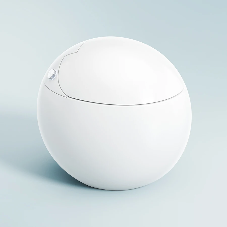 Joynfortune 2023 ultrashort egg shaped design smart auto toilet ceramic electric one piece intelligent wc for small bathroom