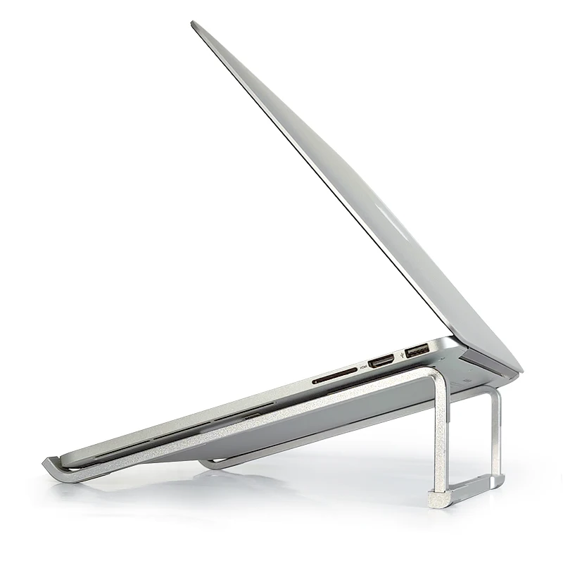 Aluminum alloy ergonomic flexible ultra thin computer notebook stand portable metal foldable desktop laptop stand for macbook