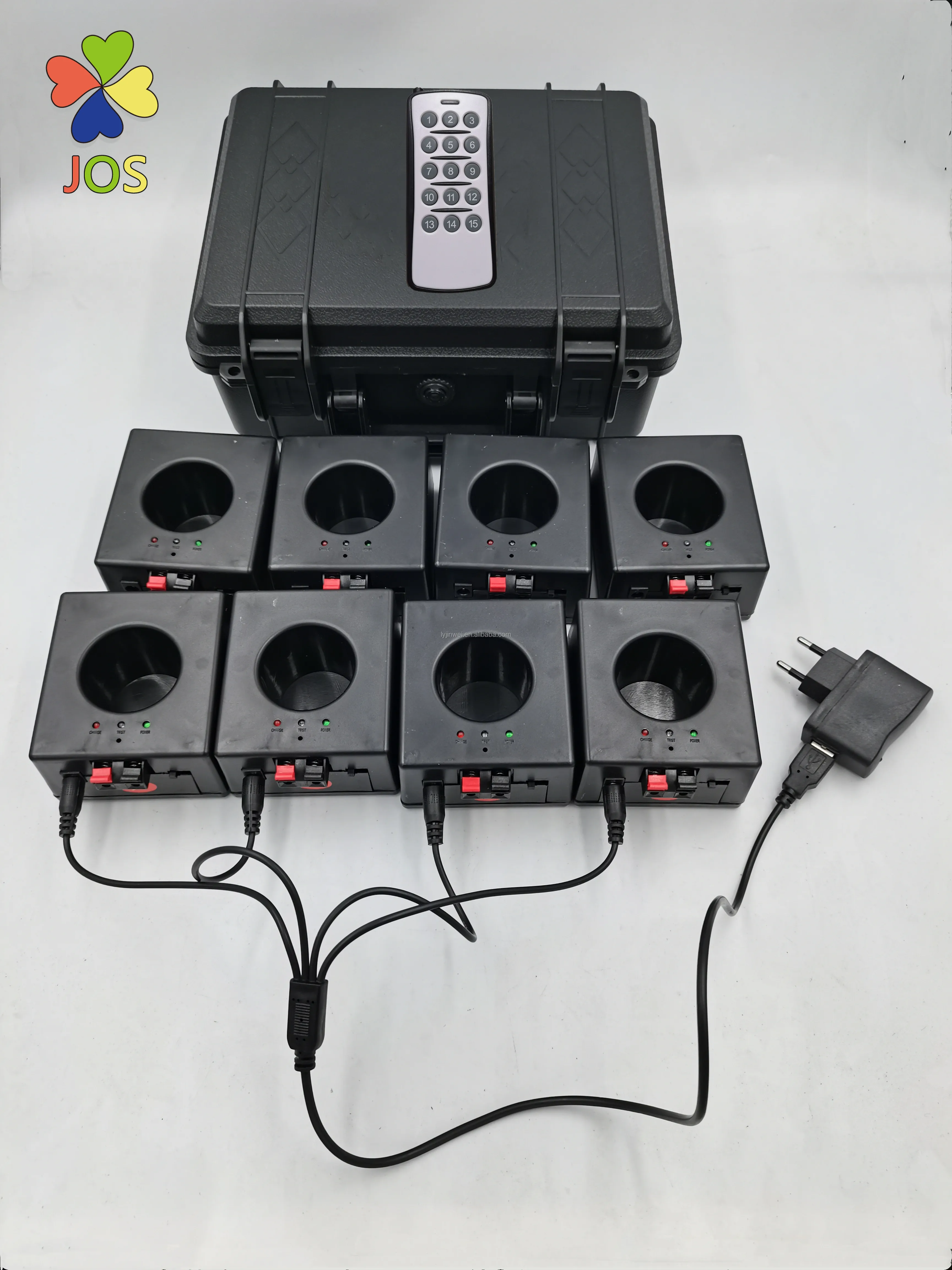 JOS 12 cue 12 channel 4.2 V rechargeable battery  wireless  remote control cold  fireworks  firing system for wedding party