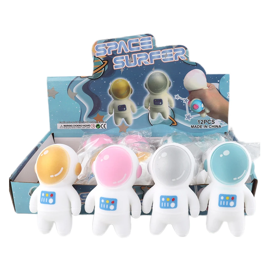 Cute Astronaut Squishy Balls Stress Relief Squeeze Toys Sensory Fidget Space Surfer Squeeze Toys