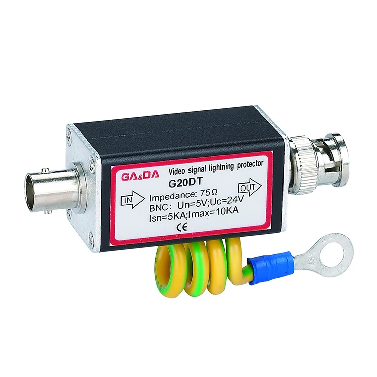 RF thunder lightning arrestor F jack type F female To F Female Gas Tube surge thunder arrester