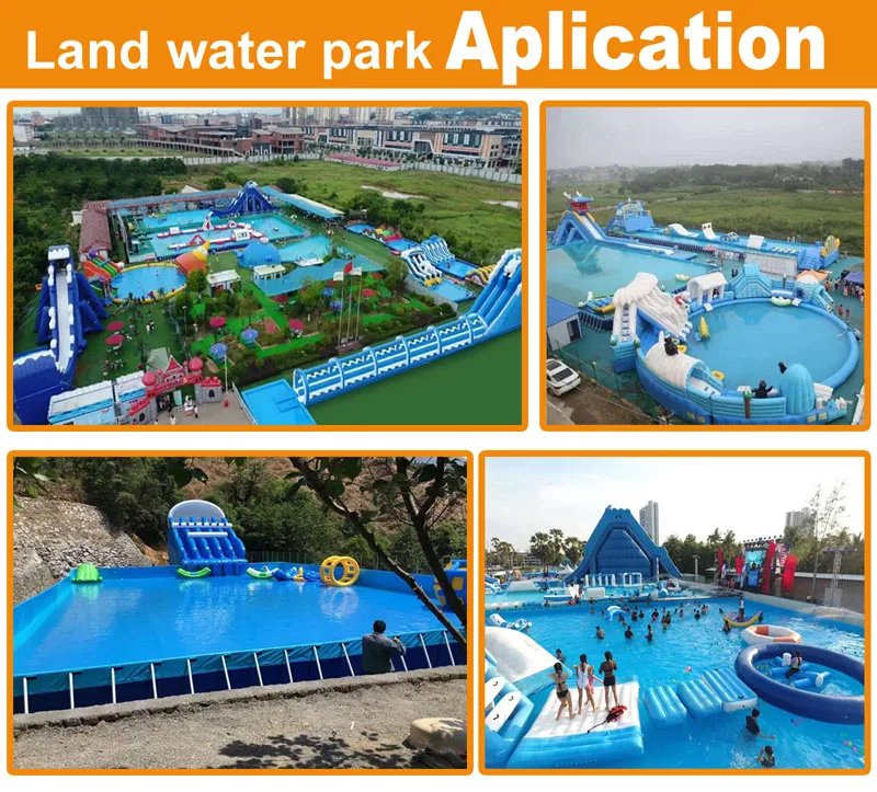 
Мобильный аквапарк, большой надувной аквапарк развлечений с водной горкой, бассейн, прыгающий замок 