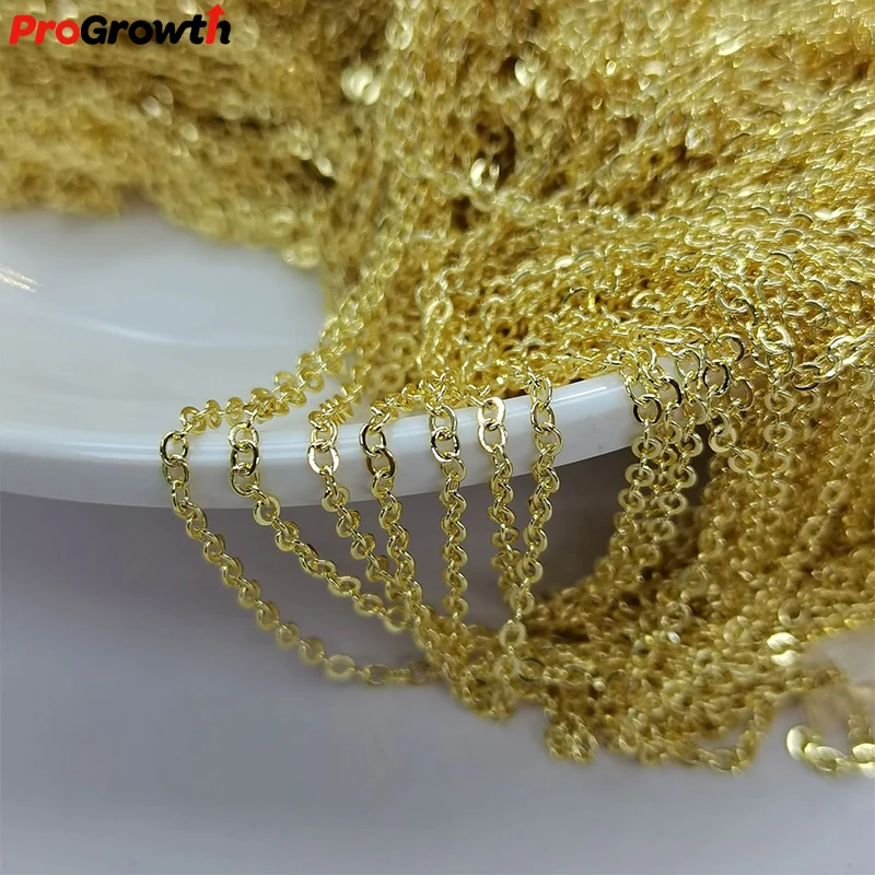O-shape 14K Color Retention Brass Chain Handmade DIY Semi-finished Bracelet Jewelry Accessories Necklace Tail Chain