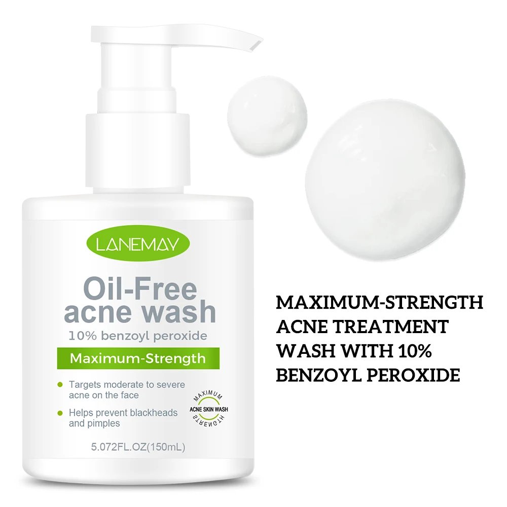 Wholesale Moisturizing Foaming Best Acne Pimple Blackheads Control Facial Limpiador Oil Free Cleanser Face Ance Wash