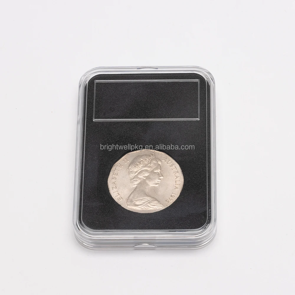 Graded Coin Slab Storage Clear  Plastic Coin Collecting Display Box Holder Slab Ultrasonic Case