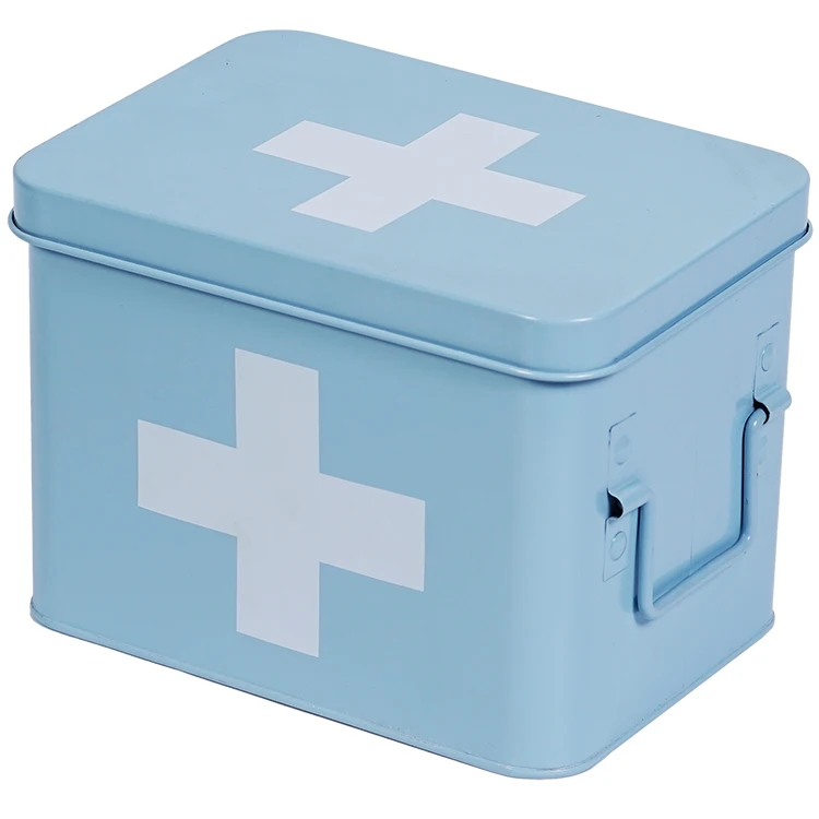 Small Size Durable Quality Metal Material First Aid Medical Kit Medicine Storage Box