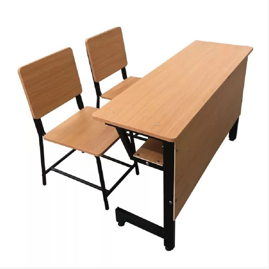 School Desk Bench Mspringturers Government Tender Double School Desk and Chairs School Furniture Factory Classroom Furniture