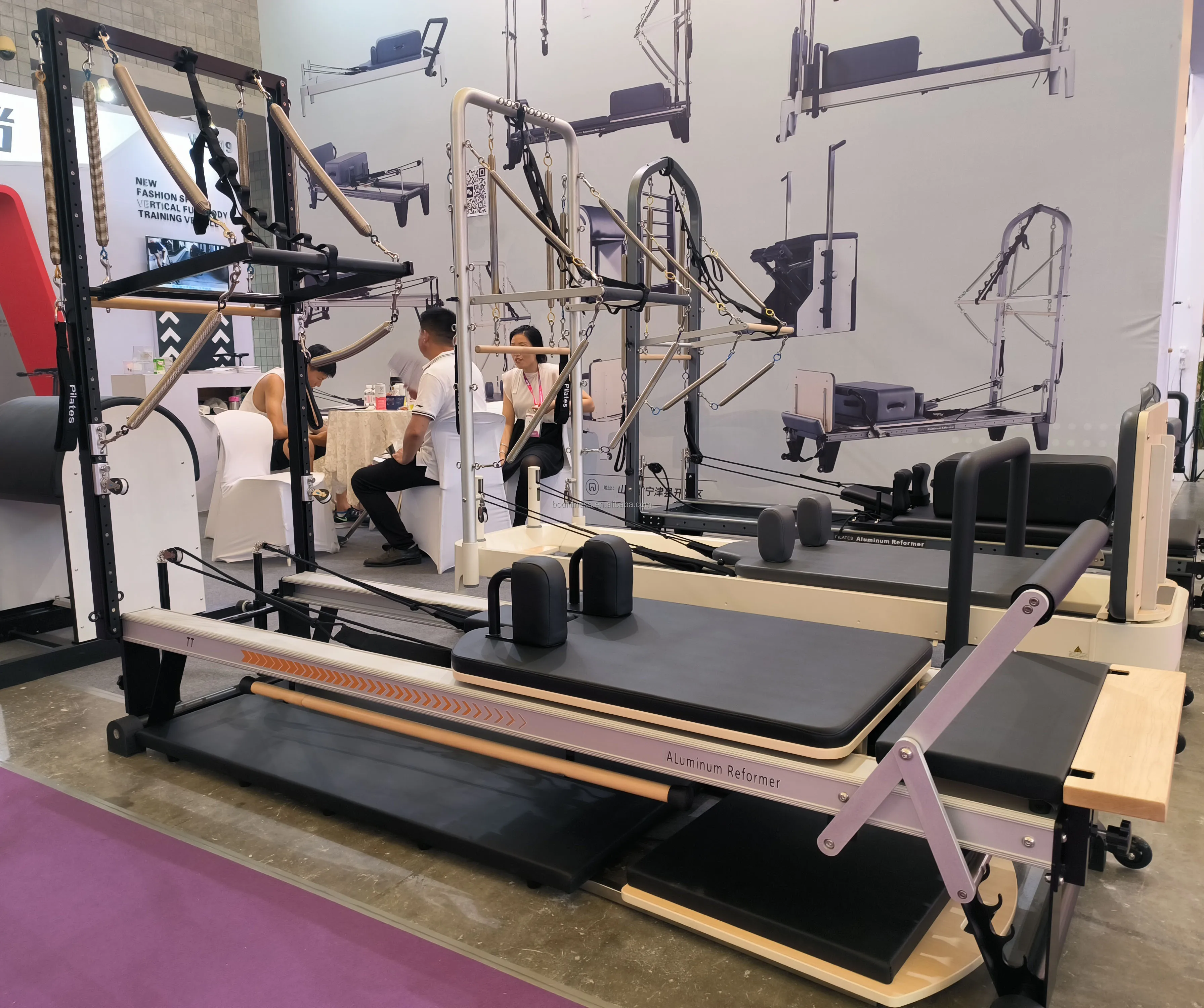 Home Gym Wood Pilates Reformer Yoga Pilates Combo Chair Removable Reformer Gym Wunda Pilates Chair