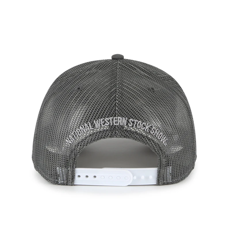 5 панельных мужских сетчатых шляп, Кепка-тракер с резиновым логотипом