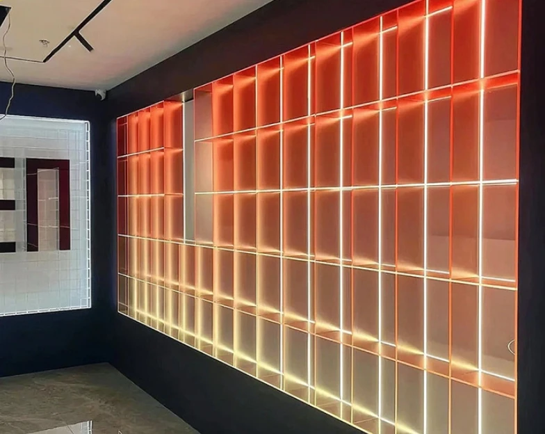 LED-Lit Acrylic Display Case acrylic Event Stage Display Racks