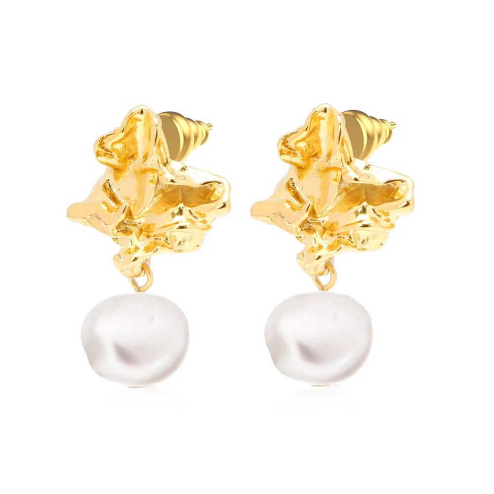 Earrings ins cold wind pearl earrings ornaments wholesale temperament personality ins cold wind female exaggerated Europe and th