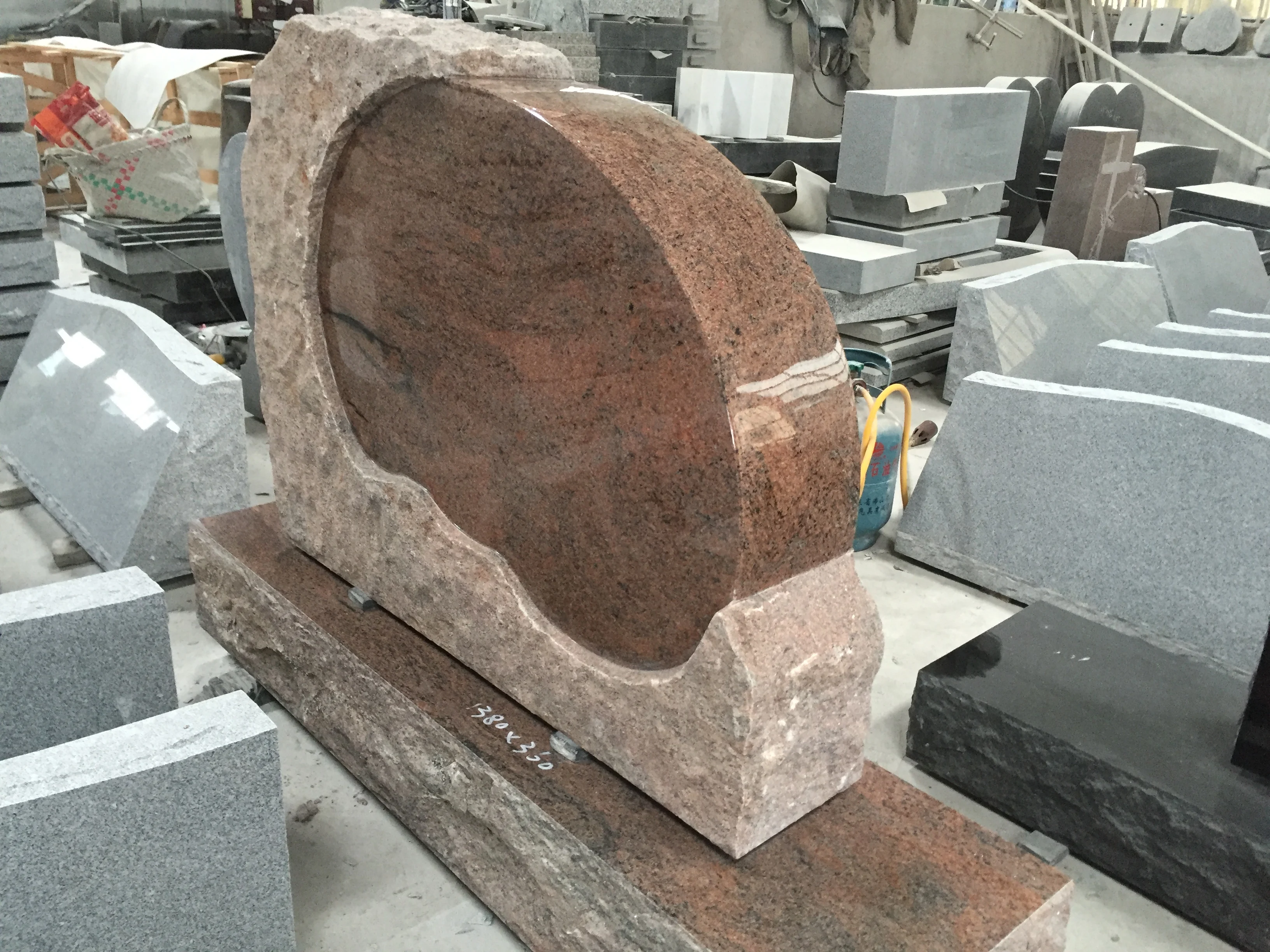 Multicolor Red Granite Monument  Gravestone Headstone Red Granite Upright Tombstone