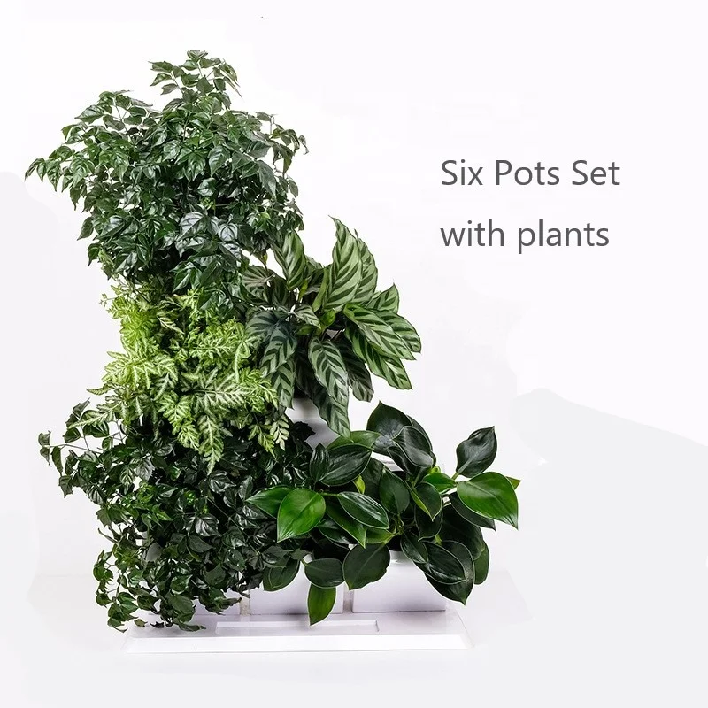 desktop assembling plastic self-watering pot set