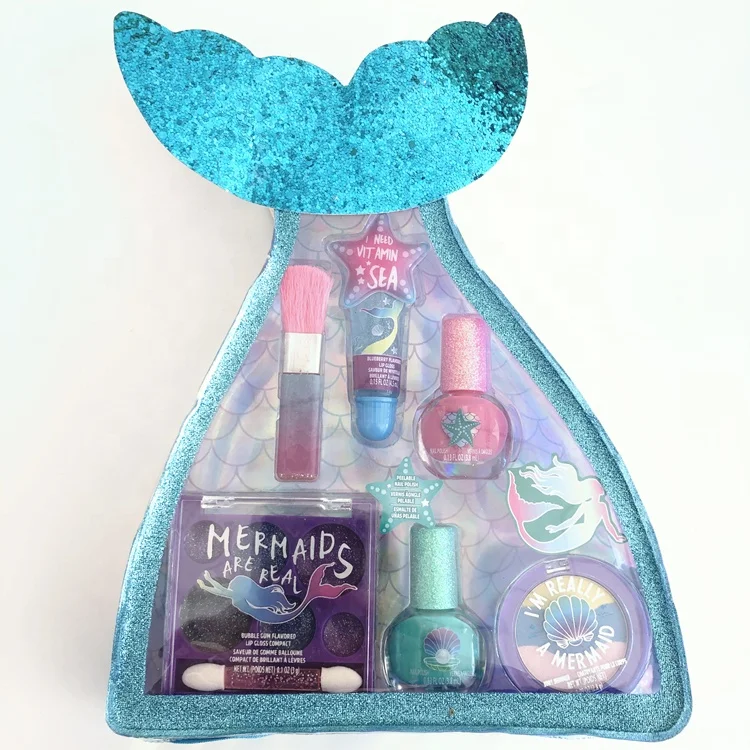Popular mermaid kids cosmetic set makeup set