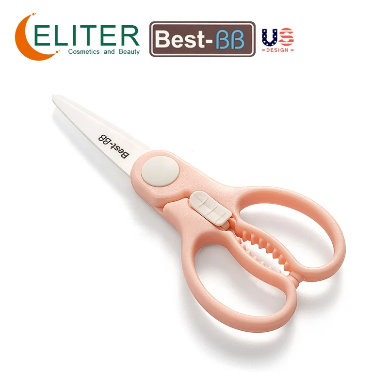 Eliter Hot Sell Wholesale Eco-friendly Infant Care Baby Food Ceramic Scissor Food Scissors For Baby Baby Food Scissors