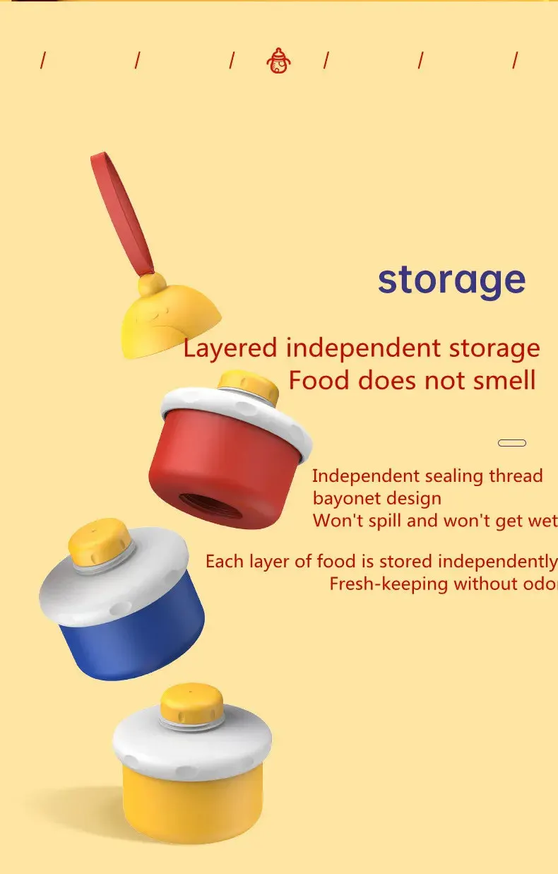 Baby Milk Powder Box Infant Feeding Food Formula Dispenser Container Toddler Snacks Food Mix Portable Storage Container