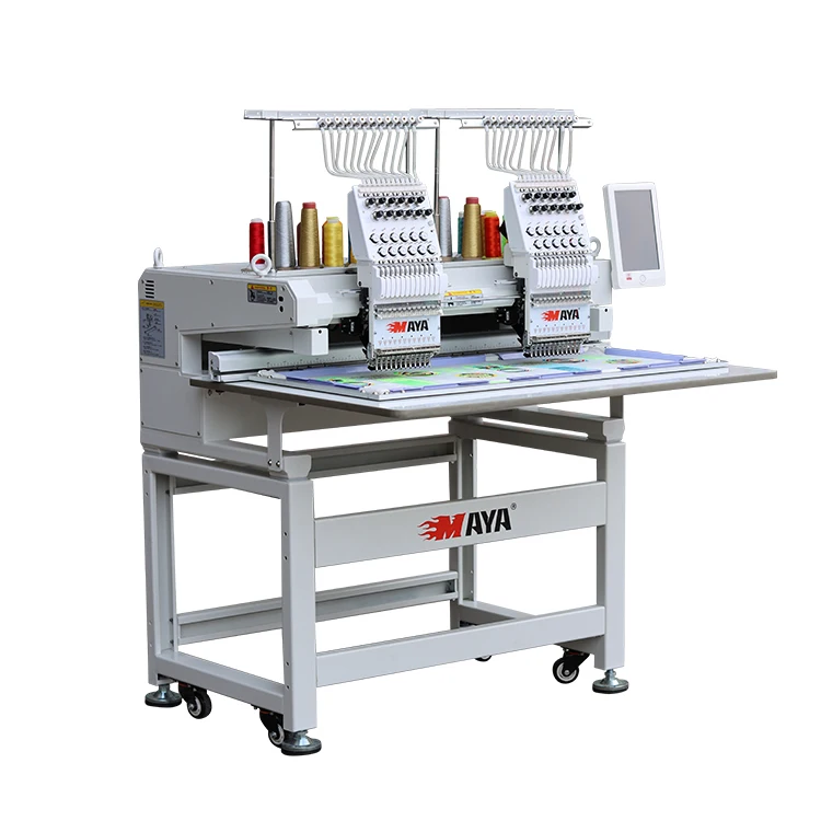 2 Head Computer Used Tajima Barudan 12-needle Embroidery Machines