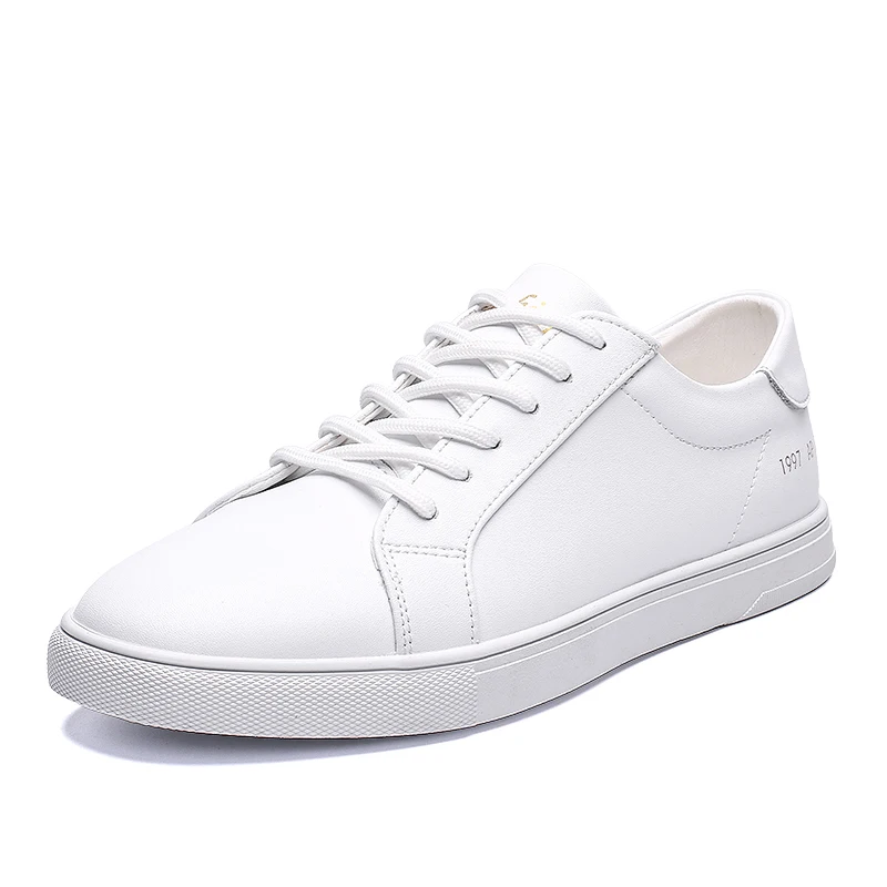 Blank All white and black genuine leather sneaker white men